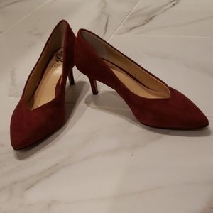 Vince Camuto Red Suede Pointed-toe Heel